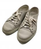 GUCCIグッチ）の古着「レザースニーカー」｜ベージュ