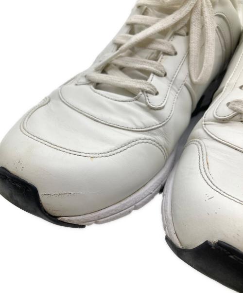 GUCCI（グッチ）GUCCI (グッチ) インターロッキングG レザー スニーカー ホワイト サイズ:SIZE 81/2の古着・服飾アイテム