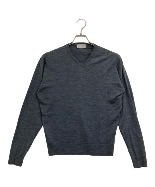 JOHN SMEDLEY（ジョンスメドレー）JOHN SMEDLEY (ジョンスメドレー) Vネックニット ネイビー サイズ:Mの古着・服飾アイテム