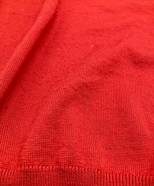 JOHN SMEDLEY（ジョンスメドレー）JOHN SMEDLEY (ジョンスメドレー) BEAMS F (ビームスエフ) Vネックニット レッド サイズ:Sの古着・服飾アイテム