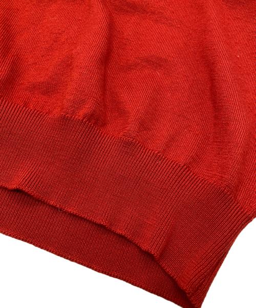 JOHN SMEDLEY（ジョンスメドレー）JOHN SMEDLEY (ジョンスメドレー) BEAMS F (ビームスエフ) Vネックニット レッド サイズ:Sの古着・服飾アイテム