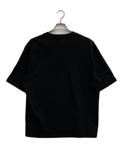 ami（アミ）ami (アミ) ロゴTシャツ ブラック サイズ:M 未使用品の古着・服飾アイテム