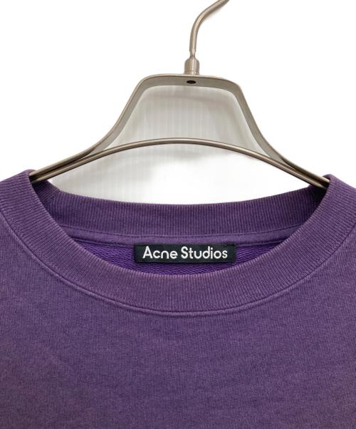 Acne studios（アクネ ストゥディオス）ACNE STUDIOS (アクネ ストゥディオス) Faceパッチロゴスウェット パープル サイズ:Mの古着・服飾アイテム