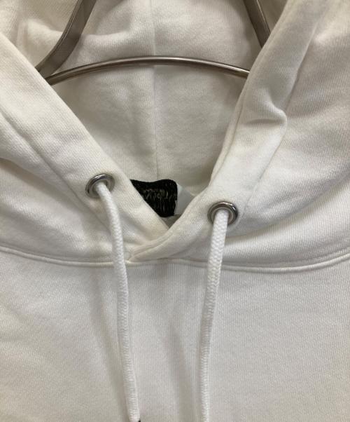maison kitsune（メゾンキツネ）MAISON KITSUNE (メゾンキツネ) フォックスヘッド パッチ レギュラー フーディ ホワイト サイズ:Lの古着・服飾アイテム
