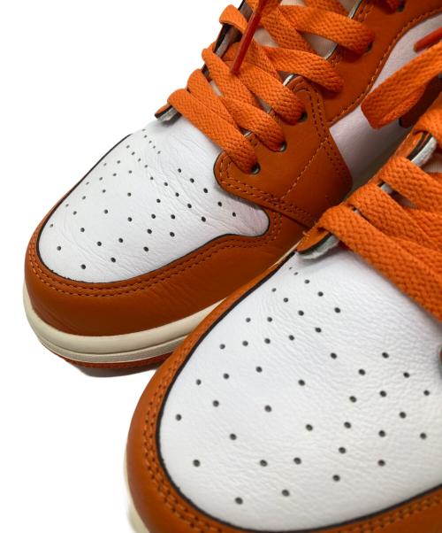 NIKE（ナイキ）NIKE (ナイキ) WMNS AIR JORDAN 1 RETRO HIGH OG オレンジ×ホワイト サイズ:27.5の古着・服飾アイテム