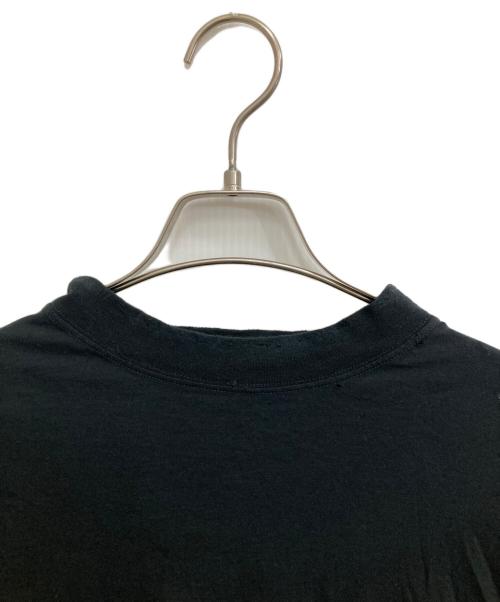 BALENCIAGA（バレンシアガ）BALENCIAGA (バレンシアガ) ネックロゴ刺繍ダメージ加工カットソー ブラック サイズ:1の古着・服飾アイテム