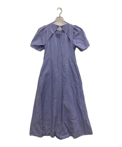 UNITED ARROWS（ユナイテッドアローズ）UNITED ARROWS (ユナイテッドアローズ) オープンバック パフスリーブ ワンピース パープル サイズ:36の古着・服飾アイテム
