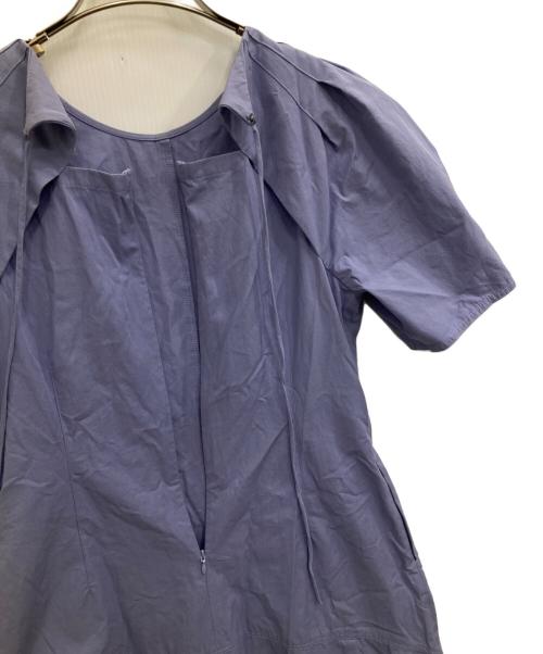 UNITED ARROWS（ユナイテッドアローズ）UNITED ARROWS (ユナイテッドアローズ) オープンバック パフスリーブ ワンピース パープル サイズ:36の古着・服飾アイテム