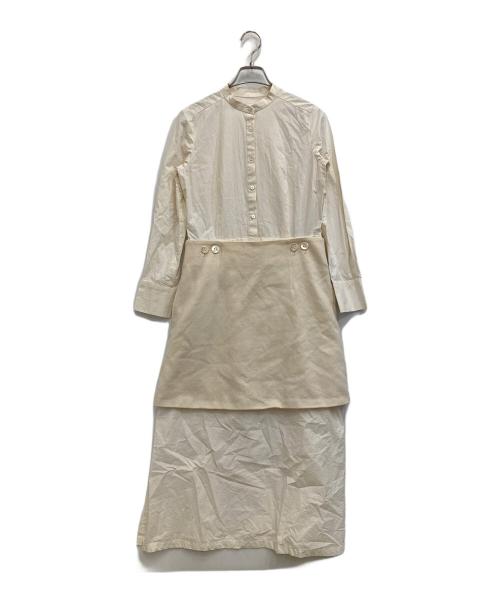 RBS（アールビーエス）RBS (アールビーエス) ドッキングワンピース ベージュの古着・服飾アイテム