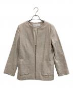 Whim Gazetteウィムガゼット）の古着「ノーカラージャケット」｜ベージュ