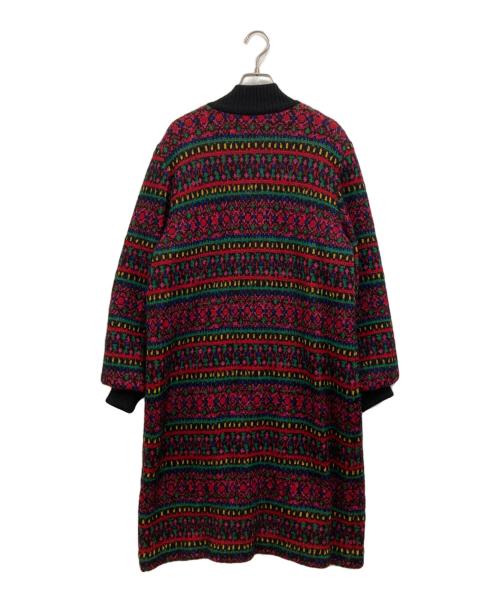 Yves Saint Laurent（イヴサンローラン）Yves Saint Laurent (イヴサンローラン) ウール混総柄ニットカーディガン ブラック サイズ:Mの古着・服飾アイテム