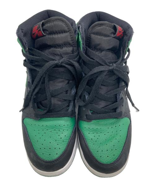 NIKE（ナイキ）NIKE (ナイキ) AIR JORDAN 1 RETRO HIGH OG GS ブラック×グリーン サイズ:24の古着・服飾アイテム