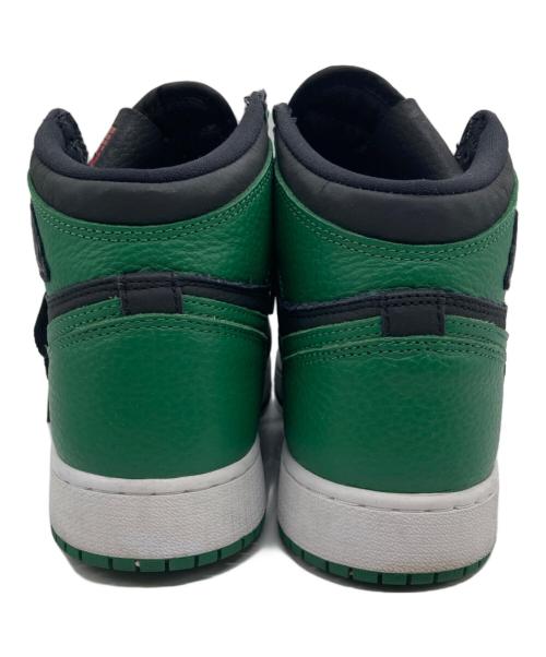 NIKE（ナイキ）NIKE (ナイキ) AIR JORDAN 1 RETRO HIGH OG GS ブラック×グリーン サイズ:24の古着・服飾アイテム