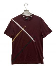 BOSS（ボス）の古着「ロゴカットソー」｜ボルドー