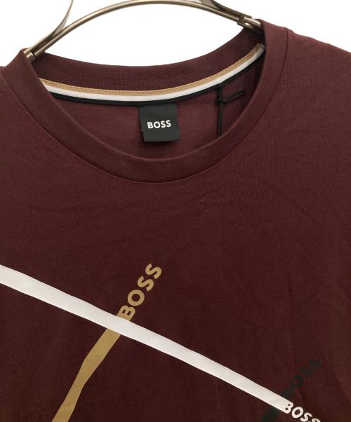 BOSS（ボス）BOSS (ボス) ロゴカットソー ボルドー サイズ:S 未使用品の古着・服飾アイテム