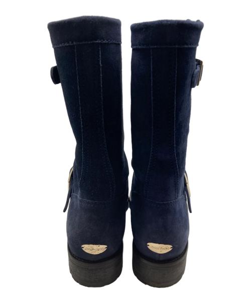 JIMMY CHOO（ジミーチュウ）JIMMY CHOO (ジミーチュウ) スウェードエンジニアブーツ ネイビー サイズ:36 1/2の古着・服飾アイテム
