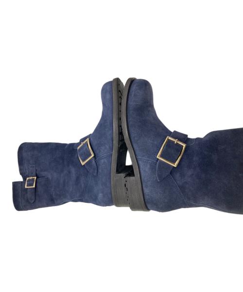 JIMMY CHOO（ジミーチュウ）JIMMY CHOO (ジミーチュウ) スウェードエンジニアブーツ ネイビー サイズ:36 1/2の古着・服飾アイテム