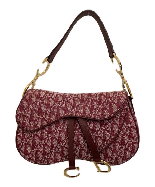 Christian Dior（クリスチャン ディオール）Christian Dior (クリスチャン ディオール) トロッターサドルバッグ レッドの古着・服飾アイテム