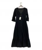 AKTEアクテ）の古着「7分袖ワンピース」｜ブラック