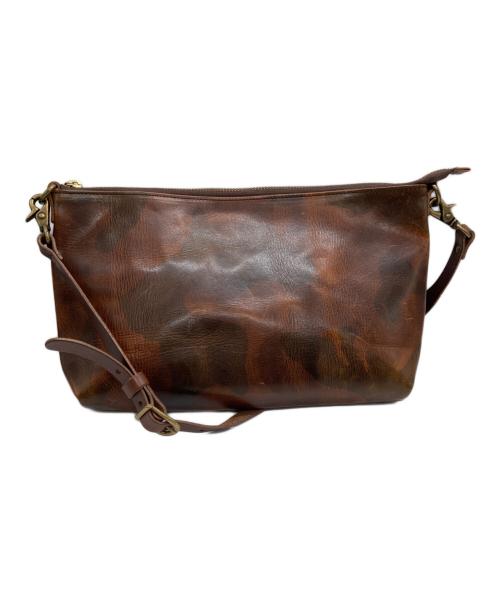 SLOW（スロウ）SLOW (スロウ) レザーショルダーバッグ ブラウンの古着・服飾アイテム