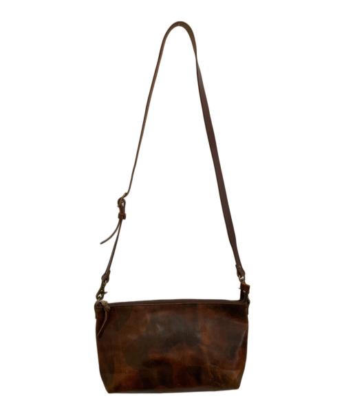 SLOW（スロウ）SLOW (スロウ) レザーショルダーバッグ ブラウンの古着・服飾アイテム