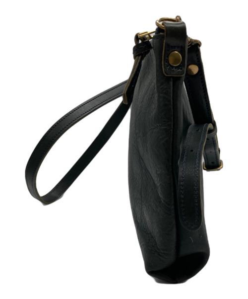 SLOW（スロウ）SLOW (スロウ) レザーショルダーバッグ ブラックの古着・服飾アイテム