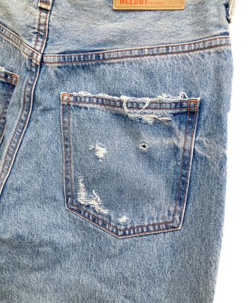 NEEDBY heritage（ニードバイヘリテージ）NEEDBY heritage (ニードバイヘリテージ) クラッシュ加工デニムパンツ インディゴ サイズ:SIZE 61cm (W24)の古着・服飾アイテム