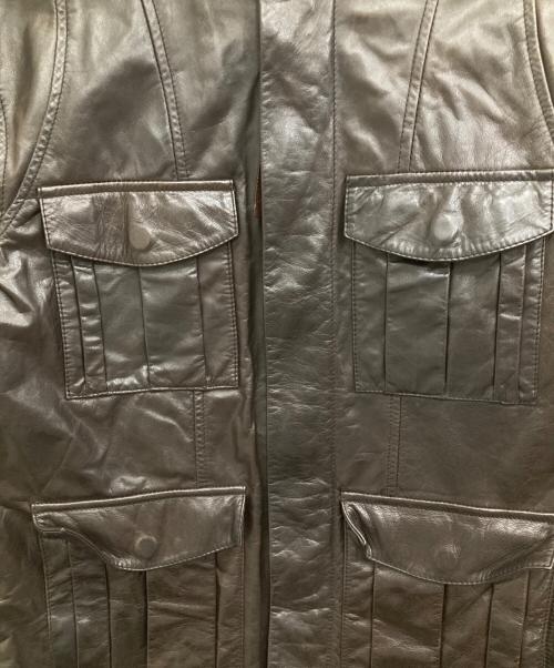 ARMANI EXCHANGE（アルマーニ エクスチェンジ）ARMANI EXCHANGE (アルマーニ エクスチェンジ) レザージャケット ブラウン サイズ:Lの古着・服飾アイテム