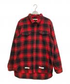 OFFWHITEオフホワイト）の古着「ナンバリングシャツ」｜レッド