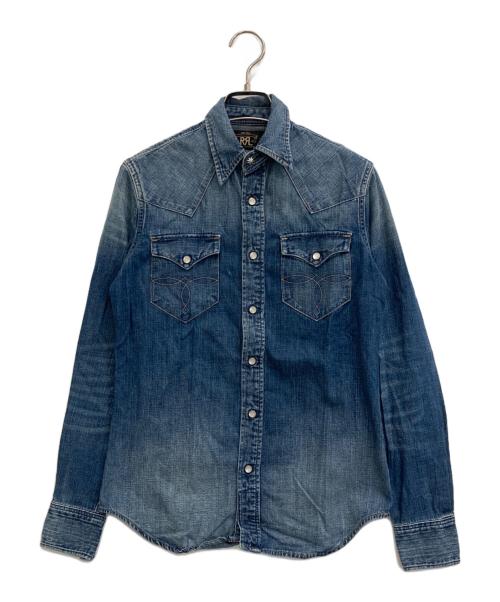 RRL（ダブルアールエル）RRL (ダブルアールエル) ウエスタンデニムシャツ インディゴ サイズ:1の古着・服飾アイテム