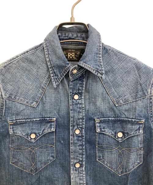 RRL（ダブルアールエル）RRL (ダブルアールエル) ウエスタンデニムシャツ インディゴ サイズ:1の古着・服飾アイテム