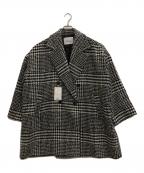 Mila Owenミラオーウェン）の古着「ワイドシルエットダブルブレストコート」｜ホワイト×ブラック