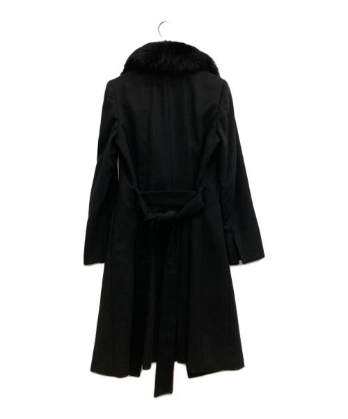 icB（アイシービー）icB (アイシービー) ブルーフォックスファー ロングコート ブラック サイズ:4の古着・服飾アイテム