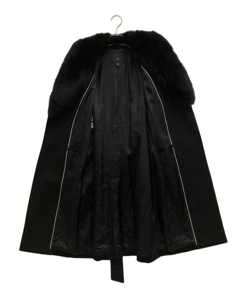 icB（アイシービー）icB (アイシービー) ブルーフォックスファー ロングコート ブラック サイズ:4の古着・服飾アイテム