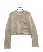 BEIGEベイジ）の古着「メッシュポケットニット」｜ホワイト