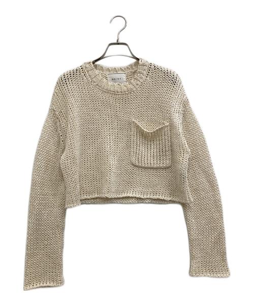 BEIGE（ベイジ）BEIGE (ベイジ) メッシュポケットニット ホワイト サイズ:4の古着・服飾アイテム
