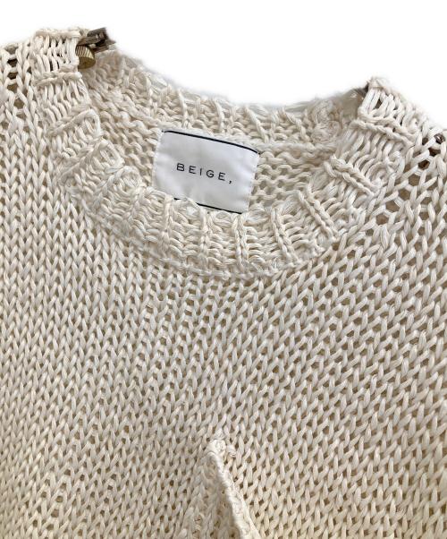 BEIGE（ベイジ）BEIGE (ベイジ) メッシュポケットニット ホワイト サイズ:4の古着・服飾アイテム