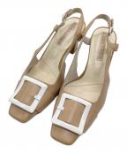 YOSHITOヨシト）の古着「スクエアトゥーパンプス」｜ベージュ