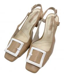 YOSHITO（ヨシト）の古着「スクエアトゥーパンプス」｜ベージュ