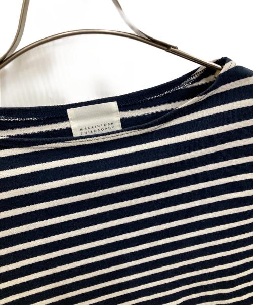 MACKINTOSH PHILOSOPHY（マッキントッシュ フィロソフィー）MACKINTOSH PHILOSOPHY (マッキントッシュ フィロソフィー) ボーダーカットソー ネイビー×ホワイト サイズ:40の古着・服飾アイテム