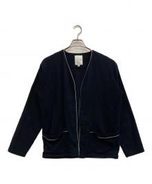 STILL BY HAND（スティルバイハンド）の古着「パイピングネップカーディガン」｜ネイビー