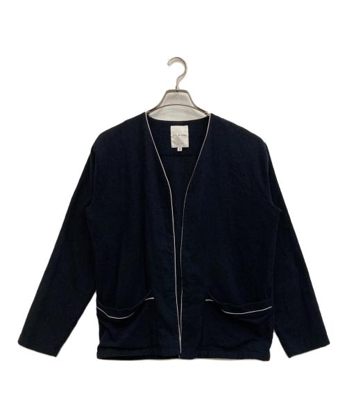 STILL BY HAND（スティルバイハンド）STILL BY HAND (スティルバイハンド) パイピングネップカーディガン ネイビー サイズ:48の古着・服飾アイテム