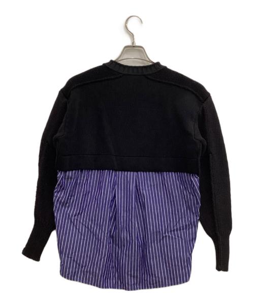 3.1 phillip lim（スリーワンフィリップリム）3.1 phillip lim (スリーワンフィリップリム) 切替ローゲージニット ブラック サイズ:XSの古着・服飾アイテム