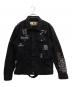 DIESEL（ディーゼル）の古着「グラフィック加工デニムジャケット」｜ブラック