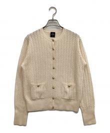 sese（セセ）の古着「ミニケーブルクルーカーディガン」｜アイボリー