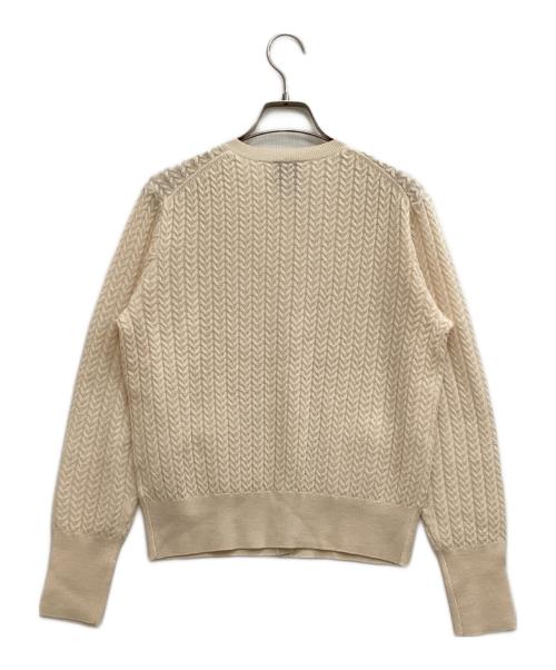 sese（セセ）sese (セセ) ミニケーブルクルーカーディガン アイボリー サイズ:Mの古着・服飾アイテム