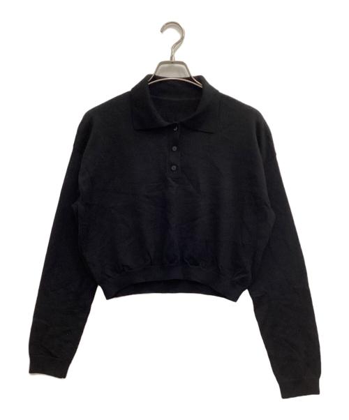 Gypsohila（ジプソフィア）Gypsohila (ジプソフィア) Knit Polo ブラック サイズ:Fの古着・服飾アイテム