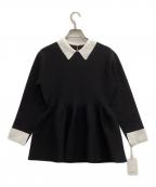 trefle+1トレフルプラスワン）の古着「襟付ニット」｜ブラック