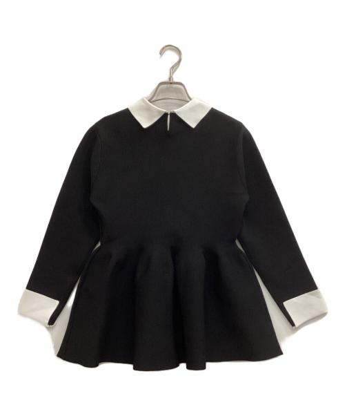 trefle+1（トレフルプラスワン）TREFLE+1 (トレフルプラスワン) 襟付ニット ブラック サイズ:F 未使用品の古着・服飾アイテム