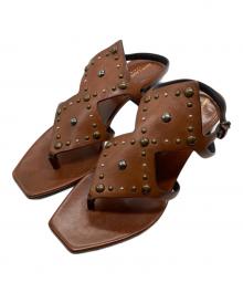 Saint Laurent Paris（サンローランパリ）の古着「スタッズサンダル」｜ブラウン